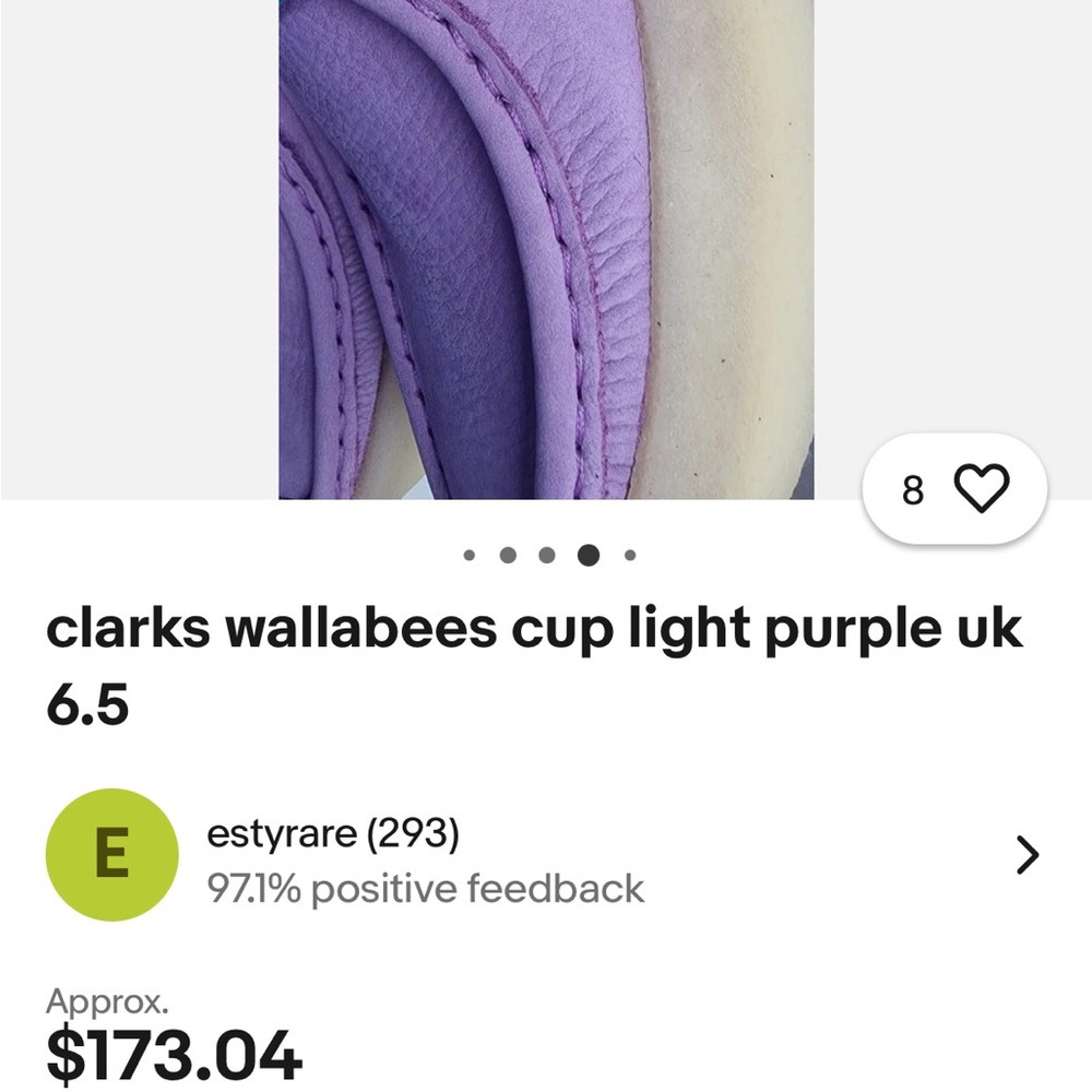 Clarks Light Purple Flats